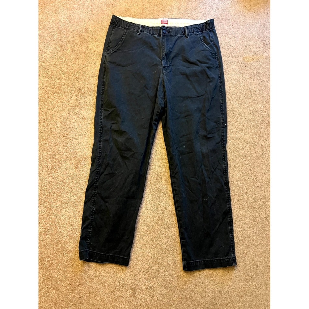 Levi's XX Chino EZ Pants Men's 36W Black Regular Fit Slash Pockets Straight Leg